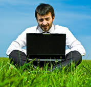 Man with laptop 
© iStockphoto/ZoneCreative
