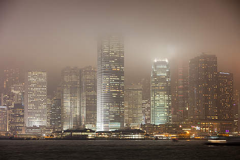  Contaminación en Hong Kong, China. 