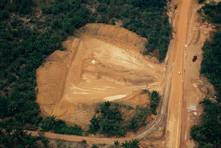  Aerial view over the tropical rainforest showing deforestation as a result of industrial logging, Manaus, Amazonas, Brazil. 